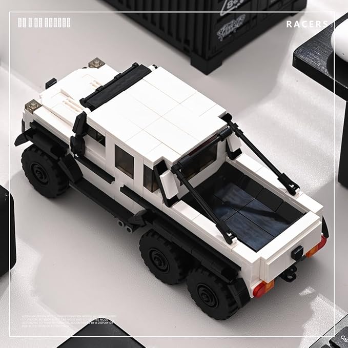 PB8811 1:32 G-630 Off-Road Vehicles Buliding Blocks Set, 581 Pieces MOC Racing Car Kit with Display Container, Clamping Blocks Car Gift for Adults