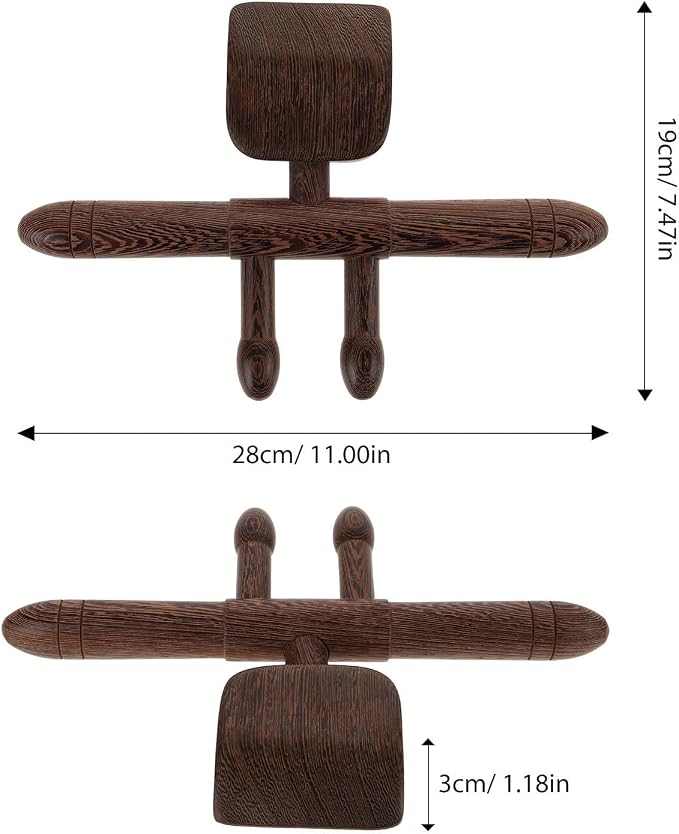 Holibanna Neck and Back Massager for Relaxing Muscle Handheld Wooden for Acupuncture Massage, Lightweight and Easy to Store Wood Massaging Tool for Families and Friends