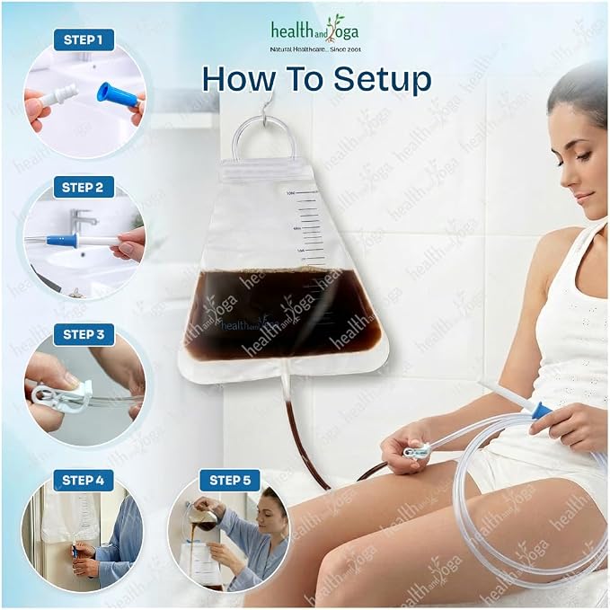 MovNFlo Super Economical Enema Bag Kit (2 Quart) - BPA and Latex Free - Foldable and Compact - Travel Compatible for Fleet Enema Anal Douche (1 Count (Pack of 1))