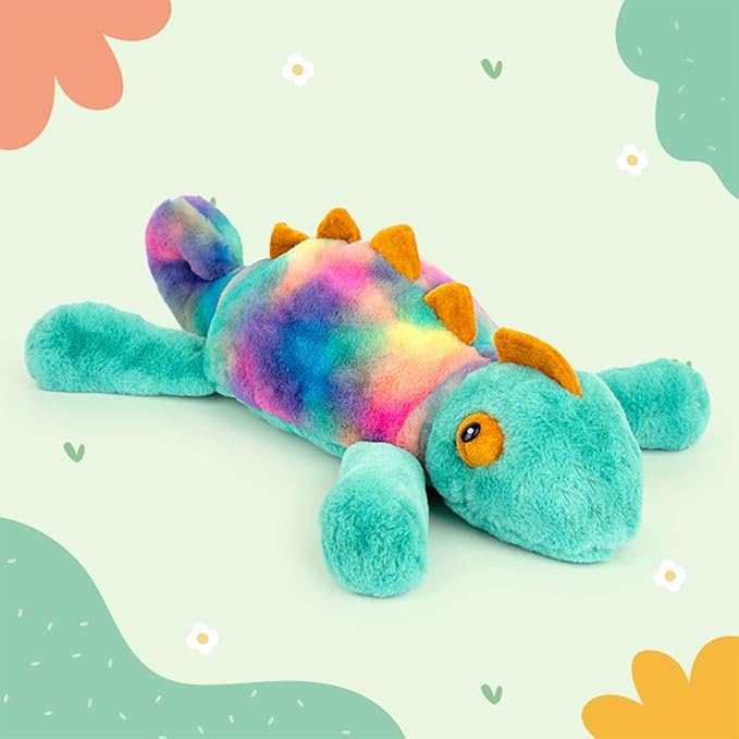 ARELUX Soft 18in Chameleon Stuffed Animals: Lizard Plush Cute Cuddly Body Pillow Hug Sleeping Fluffy Wild Animal Toys Bed Decor Plushie Doll Friends Family Member