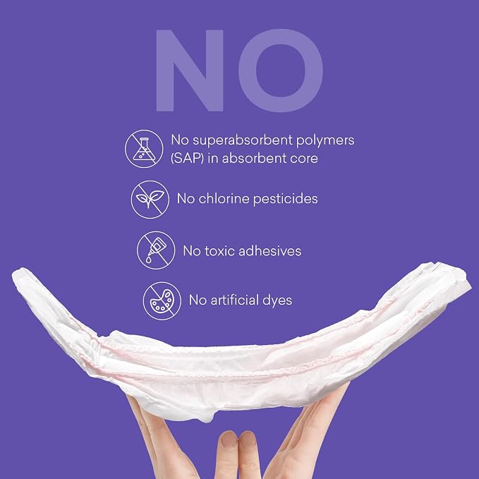 PurComfy Premium Postpartum Pads with Wings, Large Maximum Absorbency Postpartum Maternity Pads Ultra Soft Heavy Flow Secure Leak Protection After Birth, 96ct