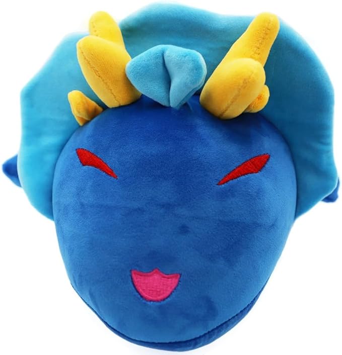 ELAINREN Fluffy Chinese Blue Dragon Plush Pillow - Super Soft Long Shape Stuffed Body Pillow - Large Anime White Dragon Plushie Dolls Gifts/35.4''