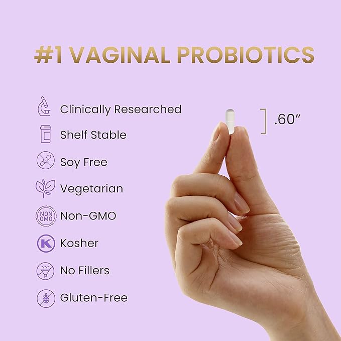 Pro-Fem #1 OB/GYN Formulated Vaginal Health Probiotics | 30 Caps | 6-Pack | Vaginal Probiotics to Promote Yeast & PH Balance, Urinary Tract Health | Feminine Probiotics | Works in 7 Days