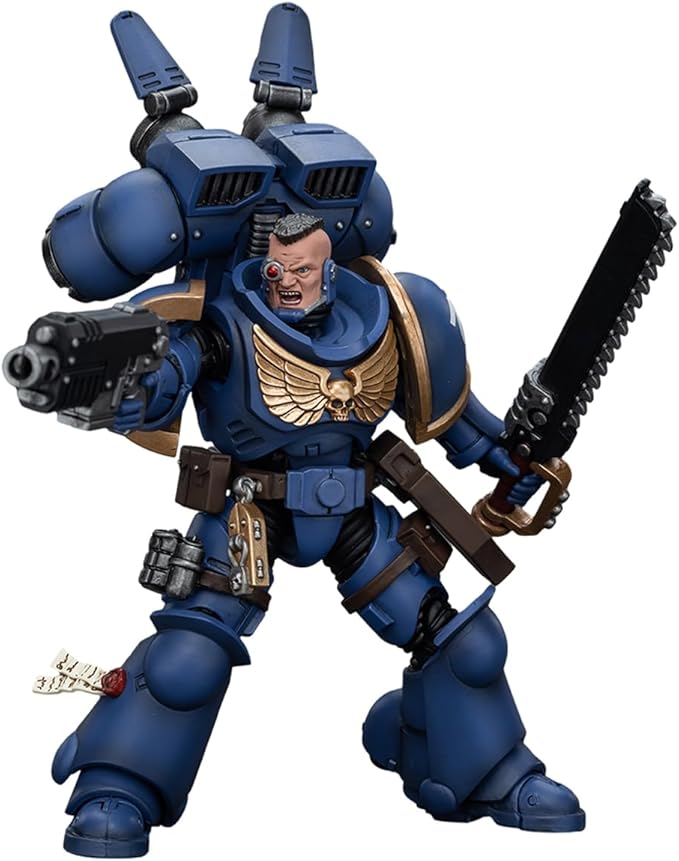 JOYTOY Warhammer 40,000 1/18 Action Figures Ultramarines Jump Pack Intercessors Intercessor 2 Collection Models Christmas Birthday Gifts