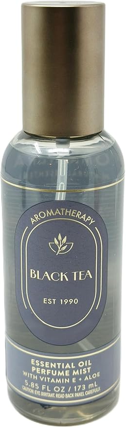 Bath and Body Essential Oil Mist Aromatherapy (6 fl oz / 177 ml, Black Tea)