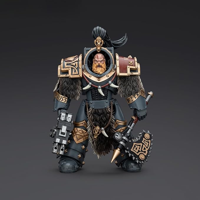 JOYTOY Warhammer 40K 1/18 Action Figure Space Wolves Varagyr Wolf Guard Squad Varagyr Terminator 3 The Horus Heresy 5.59 inch Collection Model