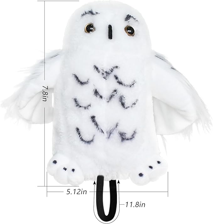 Wizard Costume Accessories Snowy Owl-Plush Stuffed Animal Halloween Cosplay Accessories for Kids