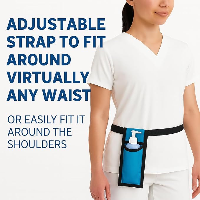 Royal Massage Oil Bottle Holster with Adjustable Strap – Hands-Free Waist or Shoulder Pouch for Therapists – Fits Most Pump Bottles – 8 Color Options - Bottle Not Included (Gray)
