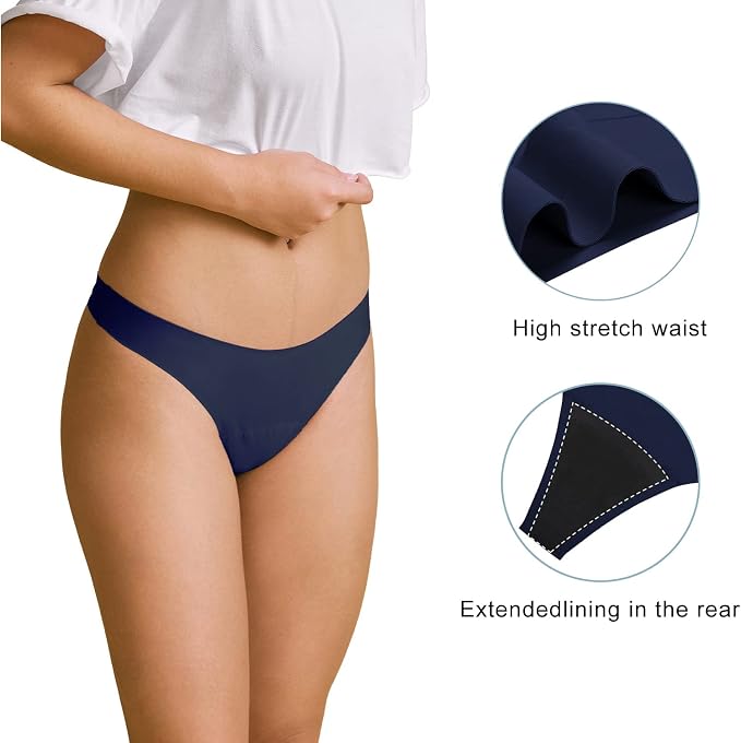 SHARICCA Women Postpartum Period Thongs 4 Layers Leakproof Underwear Panties for teen ladies Multipack