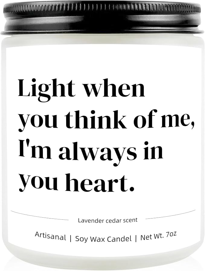 Sympathy Gifts for Loss of Loved One, Memorial Gifts for Mom Dad Grandpa Grandma -7oz Lavender Scented Soy Wax Candle, Bereavement, Grief, Think of You, Miscarriage, Get Well Candle for Women Men
