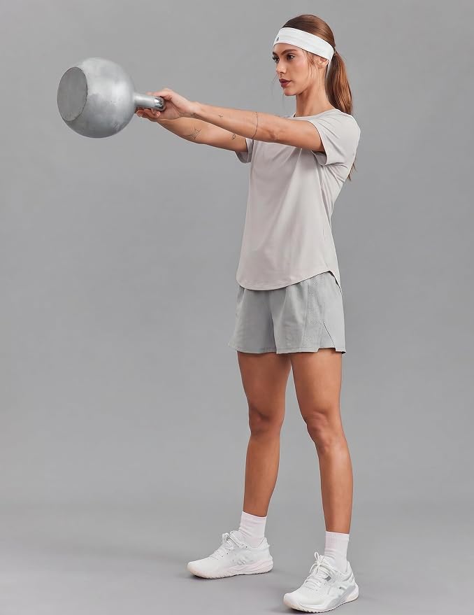 PINSPARK Soft Workout Tops for Women UPF 50+ Sun Protection Shirt Quick Dry Athletic Running Hiking Travel Basic Tee Shirts