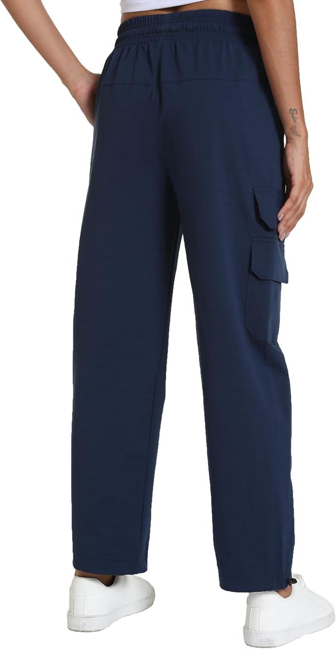 Rrosseyz Women's Hiking Pants with Pockets - Lightweight Water Resistant Joggers Cargo Pants for Casual Travel Golf Outdoor