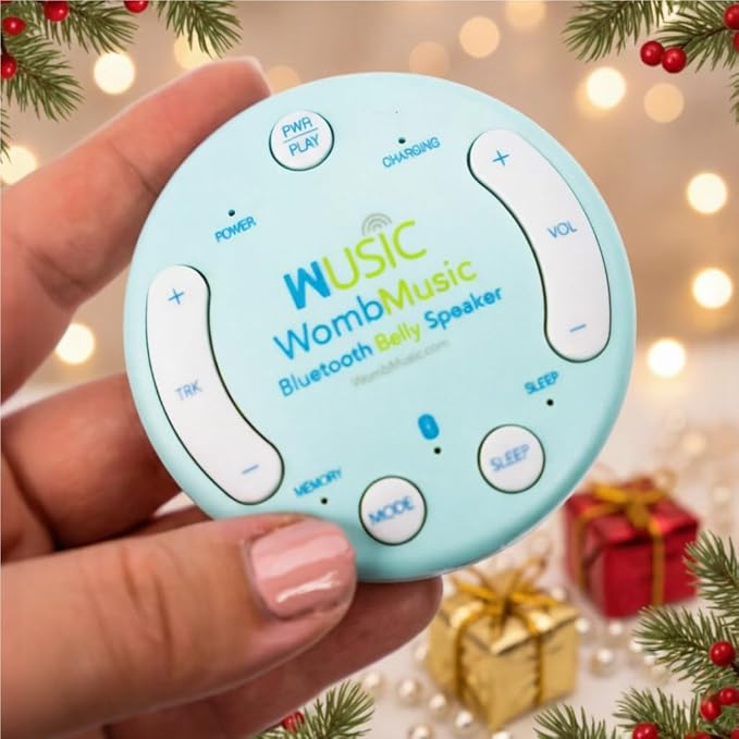 Wusic Safe Wireless Pregnancy Headphones for Belly – Womb Music Bluetooth Baby Headphones for Bonding, Pregnancy Essentials for First Time Moms, One-Tap Bluetooth Plays 8+ Hours of Music to Your Baby