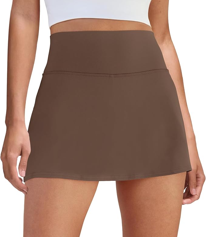 Womens Skort Tennis Skirt with Pocket Shorts | Mini Golf Skirts, High Waisted, Built-in Shorts, Soft Comfortable Fabric, for Summer Casual, Athletic Workout, Pickleball