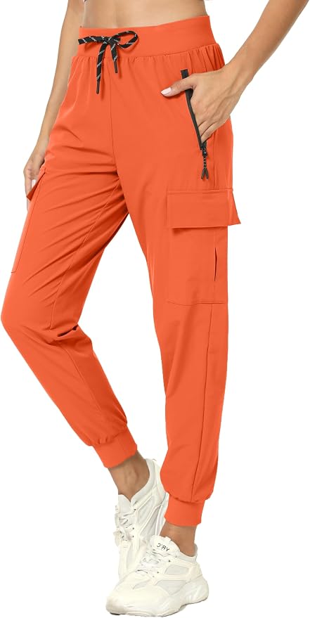 Women's Joggers Cargo Pants Lightweight Quick Dry Hiking Running Pants for Athletic Casual & Outdoor