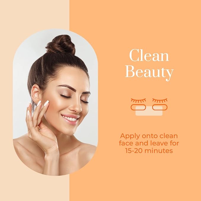 Clear Beauty Vitamin C & Collagen Under Eye Patches – Reduces Dark Circles, Puffiness & Fine Lines – Hydrating & Firming Eye Pads – Dermatologist Tested, Korean Skin Care, Vegan Clean Beauty – 5 Pairs