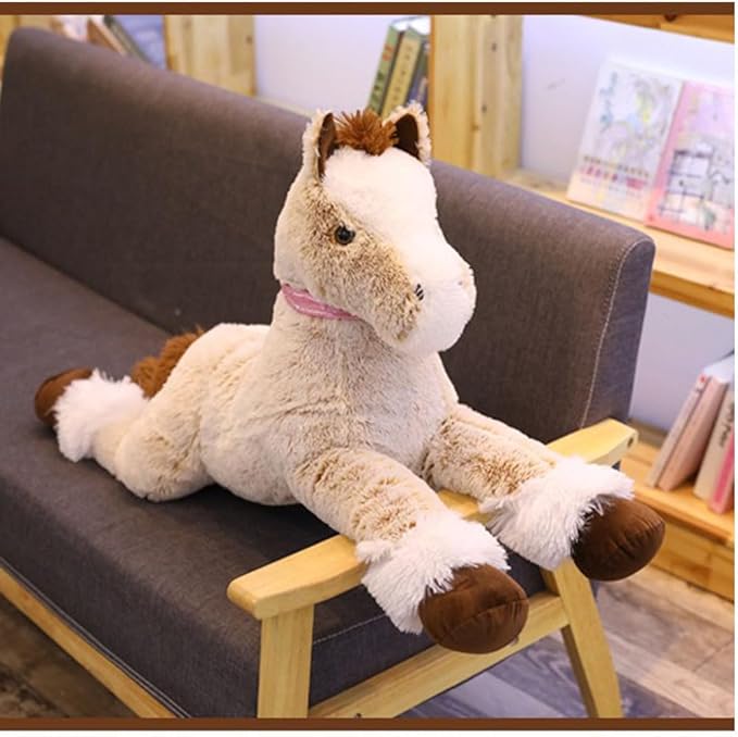 Giant Horse Stuffed Animal Cute Horse Plush Toy 47 inch for Girls Boys (ma 120cm)