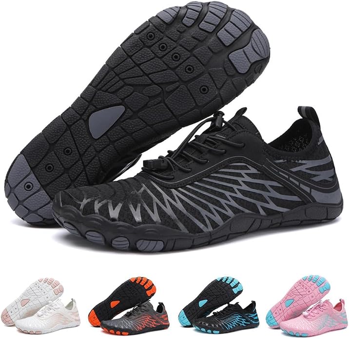 ELETON Barefoot Shoes Women Men Footwear, Wide Toe Box Hiking Zero Drop Non-Slip Quick-Dry River Boat Pool Beach Water Shoes, Lightweight Swimming Running Walking Sneakers Unisex