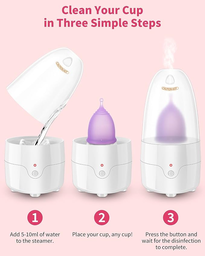Reusable Menstrual Cup (Small & Large Size) Set of 2, Soft Silicone, Low or High Cervix, Safe Period Cup, Heavy & Light Flow, Feminine Hygiene, Tampons, Pads & Disc Alternative