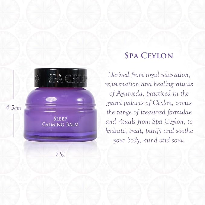 SPA CEYLON SLEEP Calming Balm | Natural Sleep Aid with Lavender & Ylang Ylang | Soothing Body Balm for Bedtime Routine | Suitable for All Skin Types