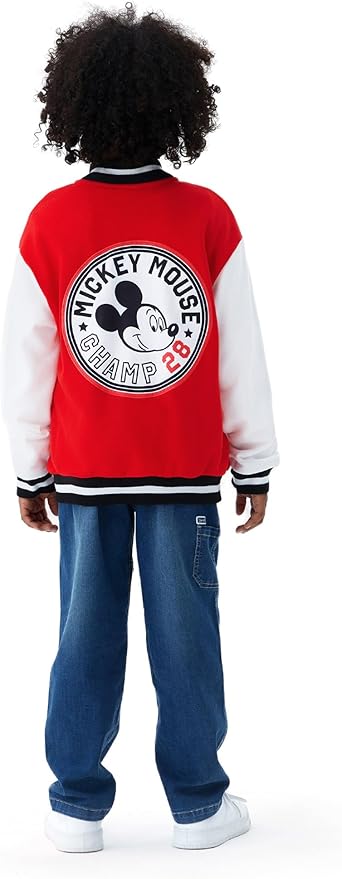 Disney Minnie Mickey Stitch Princess Frozen Marvel Jacket Lightweight Coat Button up Color Block Sweatshirt Sizes 2-14 Years
