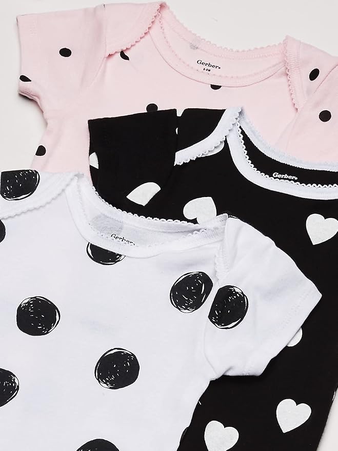 Gerber Baby Girls' 8-pack Short Sleeve Onesies Bodysuits
