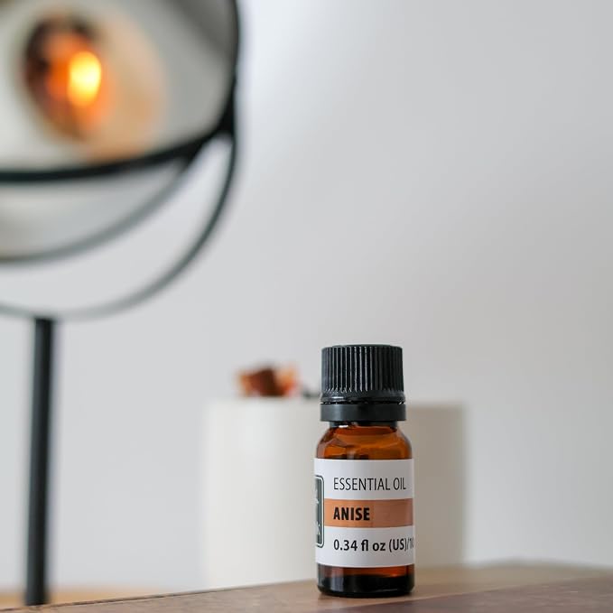 Anise Essential Oil – Sweet Spicy Aroma Oil for Diffusers, Aromatherapy & Home Fragrance – Warm Licorice-Like Scent – 0.34 fl oz (10 ml)