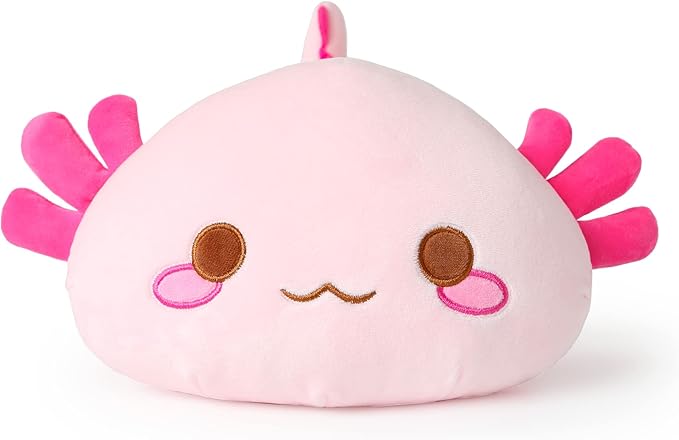 Onsoyours Cute Axolotl Plush, 19" Soft Large Stuffed Animal Salamander Big Plush Pillow, Kawaii Plushie Toy for Kids (Pink Axolotl A, 19")