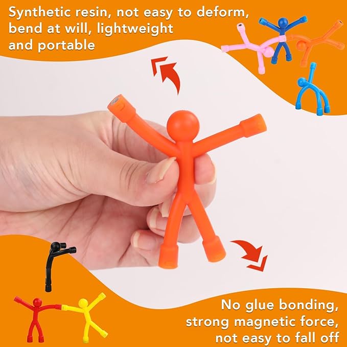 Magnetic Toys,Colourful Travel Toys,Magnet Men,Magnetic People,Fridge Magnets,Magnets for Kids,Whiteboard,Easter,Refrigerator,Office - 20Pack