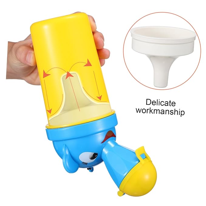 LIOOBO Portable Travel Potty for Toddlers Yellow Urinal Random Color Cleaning Brush Kids Pee Training Potty for Boys and Girls Compact Outdoor Urinal for Easy Use