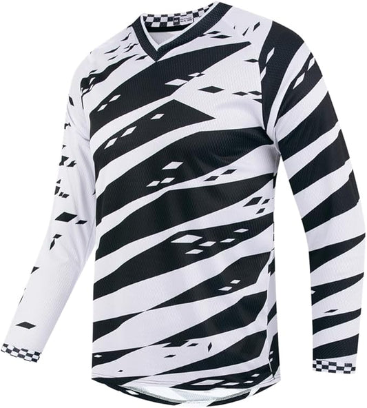 Youth Dirt Bike Jersey, Kids Mountain Bicycle Shirt Long Sleeve Powersports Children Downhill Jerseys for Big Kids