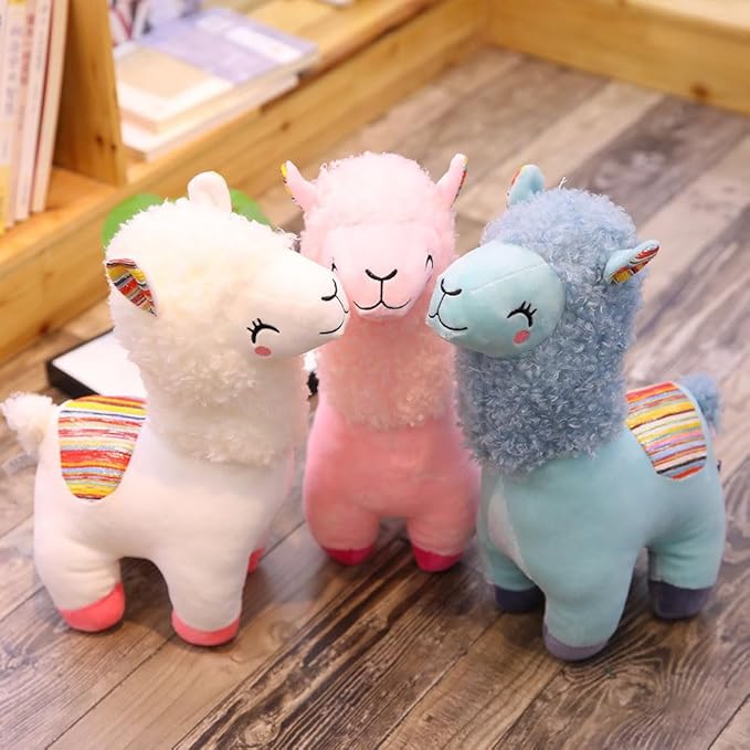 Llama Stuffed Animal Cute Alpaca Plush Toy 10 inch for Girls Boys(Alpaca yinghua Pink)