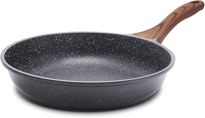 SENSARTE Nonstick Frying Pan Skillet, 12 Inch Omelette Pan with Swiss Granite Coating, Healthy Induction Cookware Chef's Pan, PFOA Free