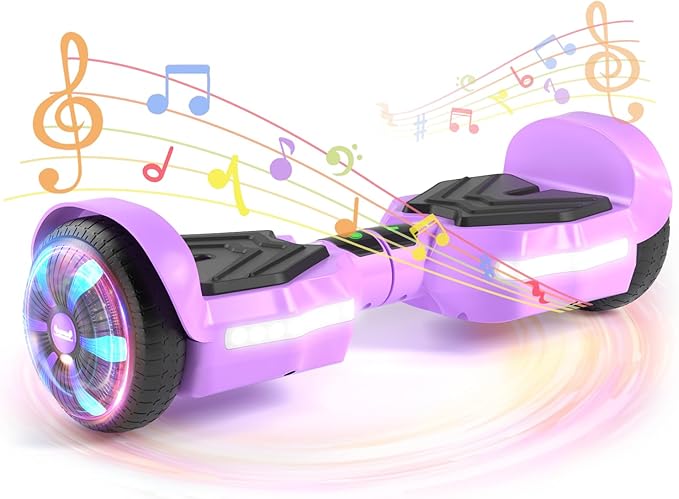 SIMATE Scooter, Bluetooth Speakers and LED Light-Up Wheels, APP Control, Dual 250W Motors, 8.5 mph Max Speed & 8.5 Miles Max Range, Gifts for Kids Adults Girls Boys