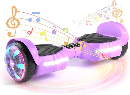 SIMATE Scooter, Bluetooth Speakers and LED Light-Up Wheels, APP Control, Dual 250W Motors, 8.5 mph Max Speed & 8.5 Miles Max Range, Gifts for Kids Adults Girls Boys