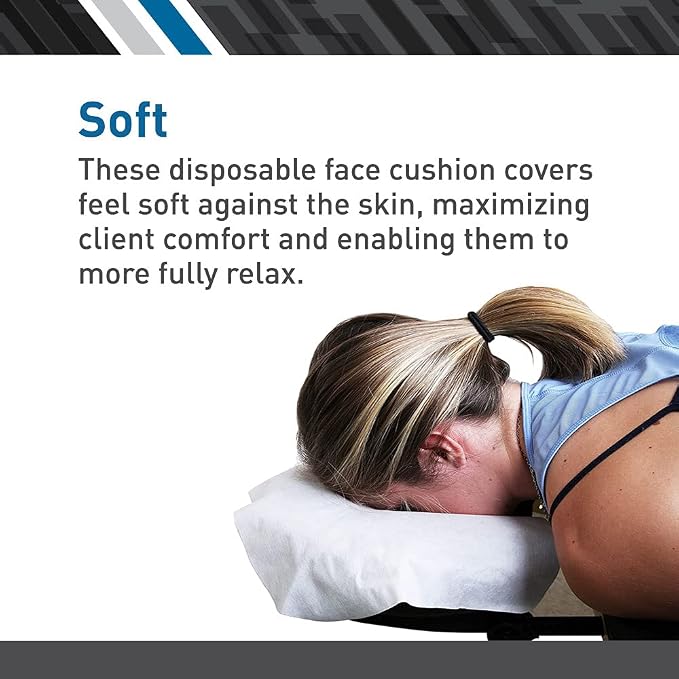 BodyMed Disposable Face Cradle Covers - 2 Pack of 100 Sheets - Medical-Grade, Ultra Soft, Luxurious, Non-Sticking Massage Face Covers/Headrest Covers for Massage Tables & Massage Chairs