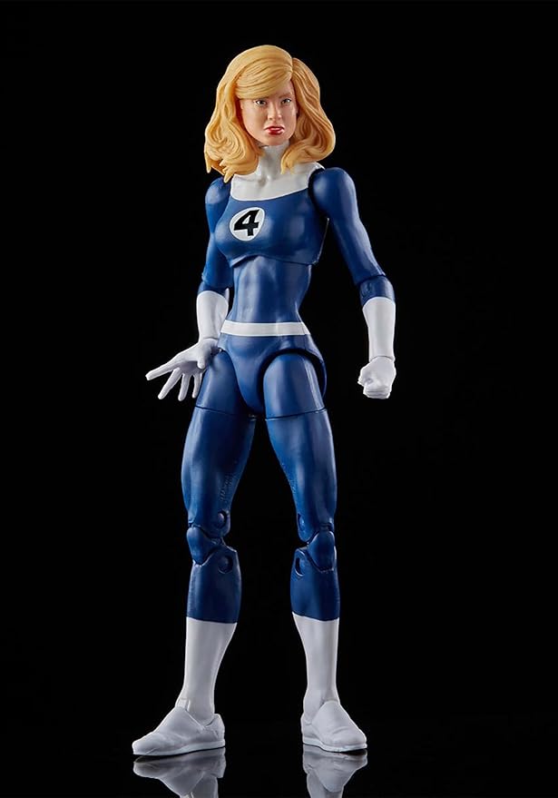 Marvel Legends Series Retro Fantastic Four Marvel's Invisible Woman 6-inch Action Figure Toy, Includes 3 Accessories , Blue