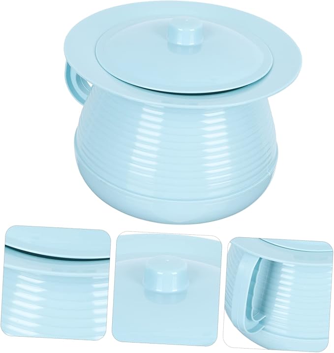 1pc Portable Adult Urinal Pot with Lid Thickened Urinal Container for Seniors Boys and Girls and Pregnant Women Night Urine Pot for Travel and Home Use