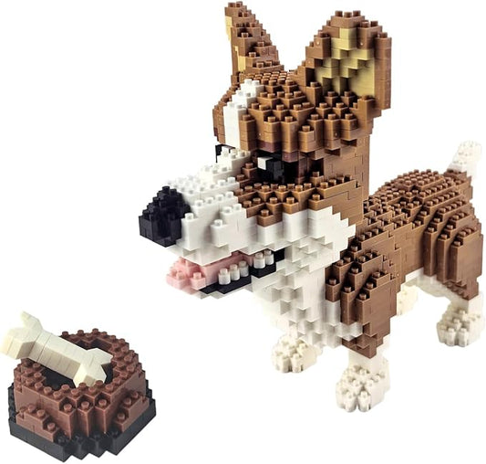 Building Bricks Set - Building Blocks - Animal Micro Building Block Toy for Boys Girls & Adults (Corgi)