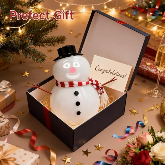 Animated Talking Snowman, Talking Animated Blink Snowman with Built in Projector & Speaker Plug'n Play, Interactive Singing & Dancing Christmas Decoration, USB or Battery Powered (2)