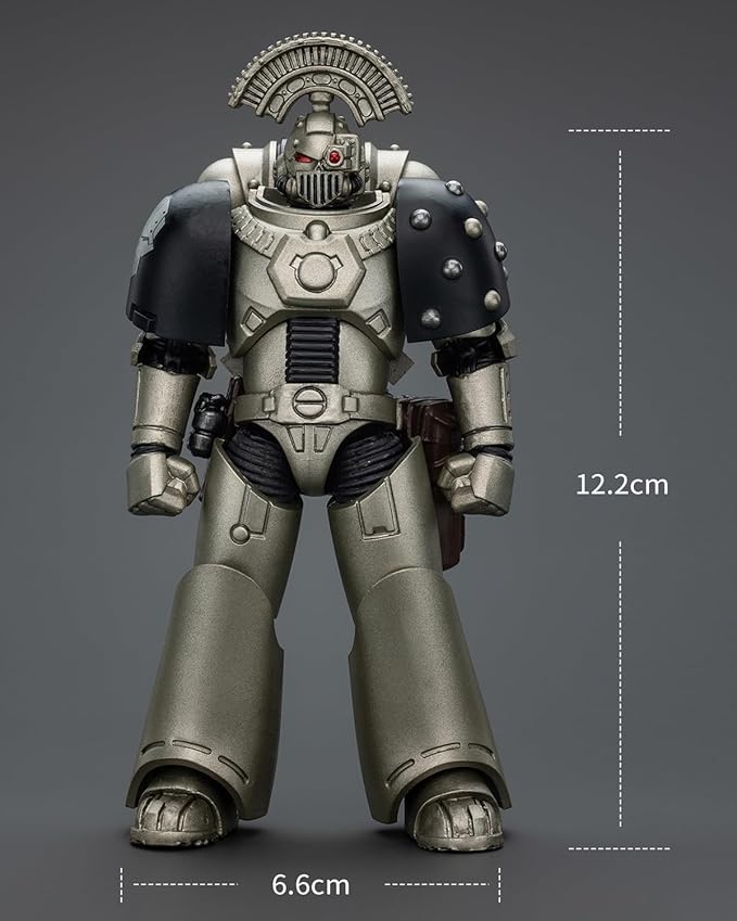 JoyToy Warhammer 40K 1:18 Action Figures, Iron Warriors MKVI Tactical Sergeant with Power Sword and Plasma Pistol, 4.96 in High