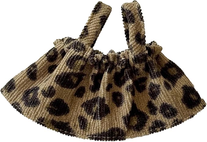 Dress for Popmart Dolls. Leopard Dress for labubu Clothes (for 15cm & 17cm Monster Keychain-Macaron/Have a seat/Energy). Clothing Accessories for labubu Outfits.