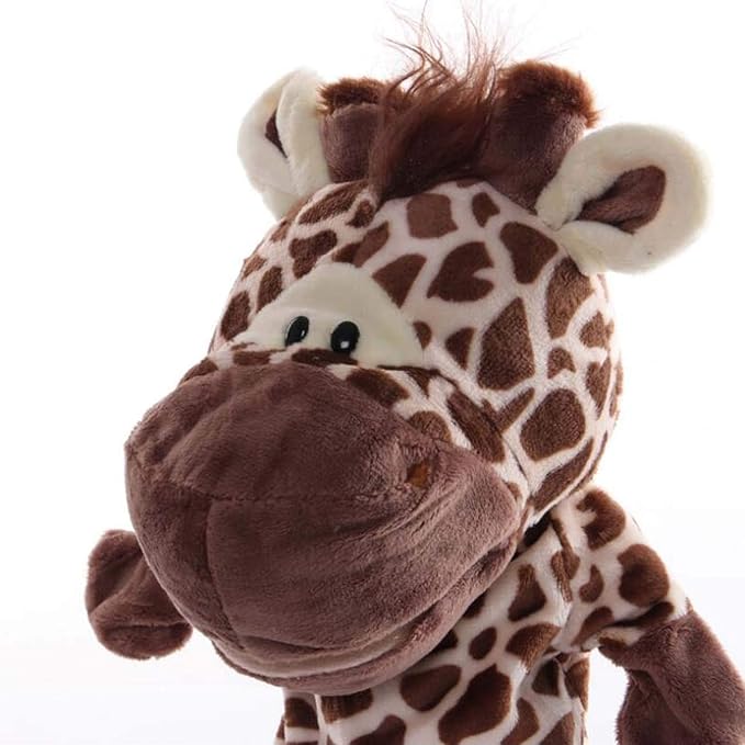 Giraffe Open Mouth Hand Puppets Plush Animal Toys for Imaginative Pretend Play Storytelling