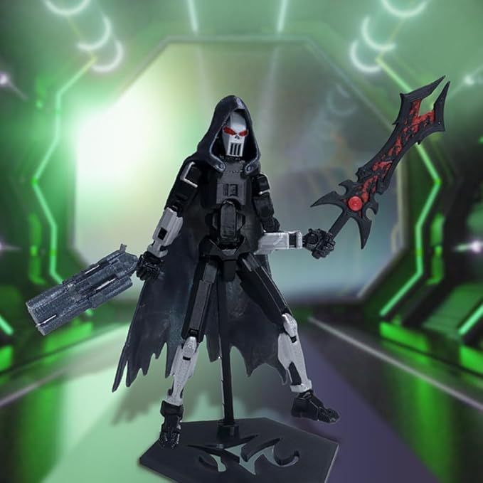 T13 Action Figure,3D Printed Titans Figure Multi-Jointed Movable ，Titan 13 Nova 13, Best Birthday Festival Gift (Death White)