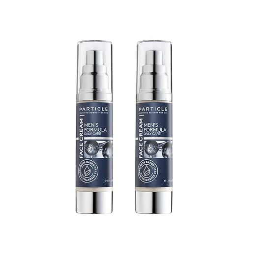Particle 6-in-1 Face Cream for Men, Men’s Daily Hydrating Moisturizer with Vitamin C, Jojoba Oil, Vitamin E & Hyaluronic Acid, Skin Care Routine, Healthy Skin Support, Pack of 2, 1.7 FL OZ