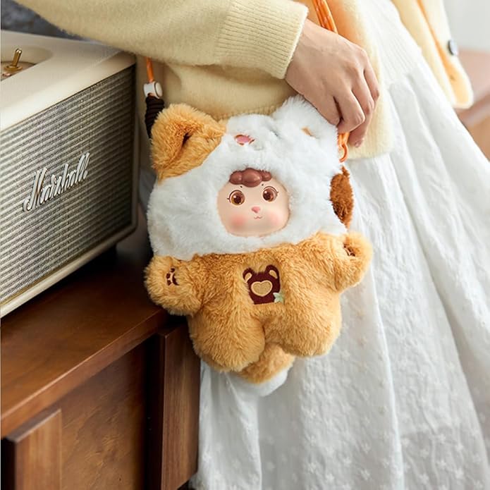 9inch Plush Bag Collection Crossbody Bags, Cute Girl Purses Fun & Unique Handbag Plush Shoulder Bag with Strap, Pockets