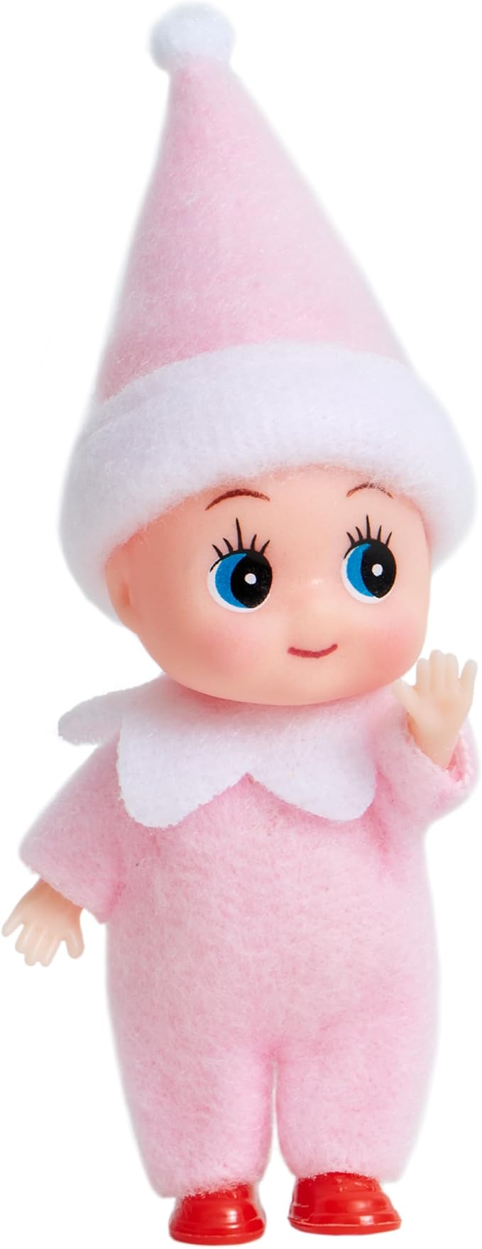 JOYIN 1 Pack Christmas Pink Tiny Elf Soft Plush Toy for Adults Kids Accessories Party Favors Xmas Party Supplies Christmas Decor, Xmas Gift