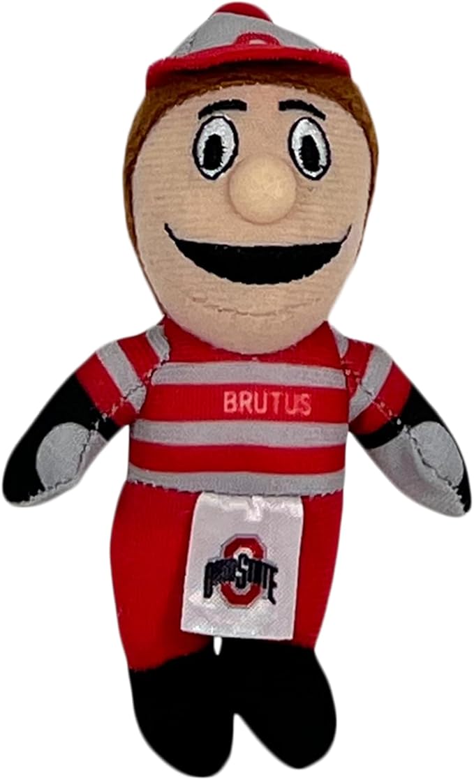 Bobbi-Dobbiez Attachable Plushie Ohio State University Brutus Mascot – Attaches to Backpacks, Bags, Shoes, Water Bottles, and More