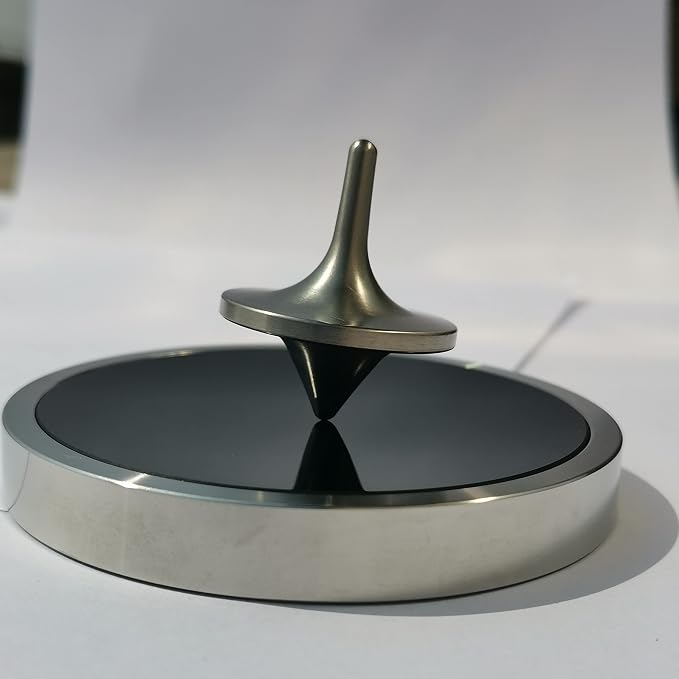 Metal Spinning top Stainless Steel Machining Surface Classic Shape Lead-Free (Spin Time 2-3 Minutes) (only Spinning top)
