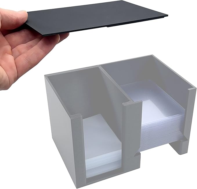 EnderToys CardCare Lite Dust Cover (Black) - Toploader Dispenser Top Panel - Penny Sleeve Holder Lid
